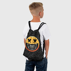 Рюкзак-мешок Смайлик на черепе Emoji, цвет: 3D-принт — фото 2