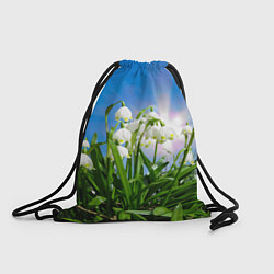 Рюкзак-мешок Подснежники, цвет: 3D-принт