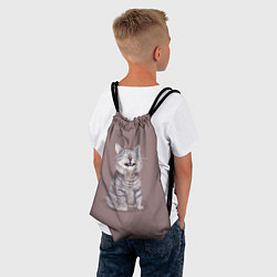 Рюкзак-мешок Котёнок ыыы, цвет: 3D-принт — фото 2