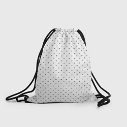 Рюкзак-мешок Сердечки черные на белом, цвет: 3D-принт