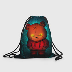 Рюкзак-мешок НЕОНОВЫЙ МИШКА, цвет: 3D-принт