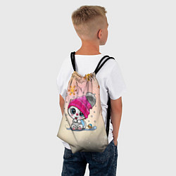 Рюкзак-мешок Новогодний кот, цвет: 3D-принт — фото 2