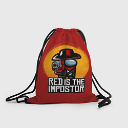 Рюкзак-мешок Red Is The Impostor, цвет: 3D-принт