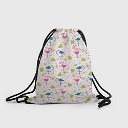Рюкзак-мешок Фламинго в тропиках, цвет: 3D-принт