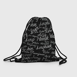 Рюкзак-мешок BTS имена, цвет: 3D-принт