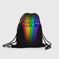 Рюкзак-мешок AMONG US - РАДУГА, цвет: 3D-принт