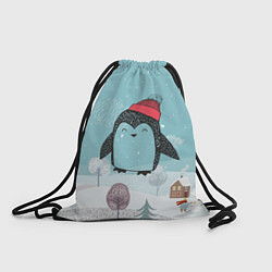 Рюкзак-мешок Милый пингвин, цвет: 3D-принт