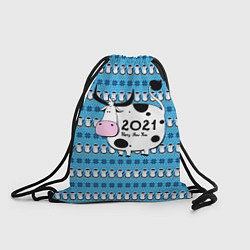 Рюкзак-мешок Корова 2021, цвет: 3D-принт
