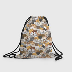 Рюкзак-мешок Котики муркотики, цвет: 3D-принт