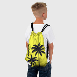 Рюкзак-мешок Cyberpunk 2077 - Пальмы, цвет: 3D-принт — фото 2