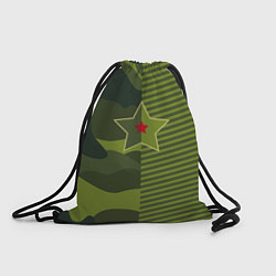 Рюкзак-мешок Милитари со звездой, цвет: 3D-принт