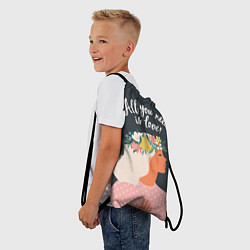 Рюкзак-мешок All you need is love, цвет: 3D-принт — фото 2