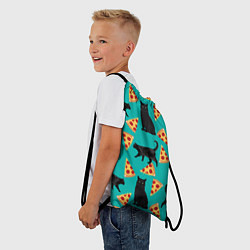 Рюкзак-мешок Котики и Пиццы, цвет: 3D-принт — фото 2