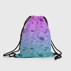 Рюкзак-мешок Котики в полете, цвет: 3D-принт