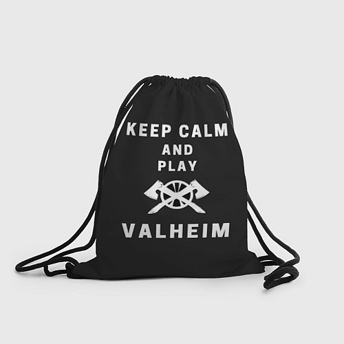 Мешок для обуви Keep calm and play Valheim / 3D-принт – фото 1