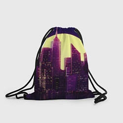 Рюкзак-мешок Неоновый город, цвет: 3D-принт