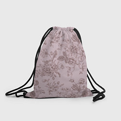 Рюкзак-мешок Розы с пионами, цвет: 3D-принт
