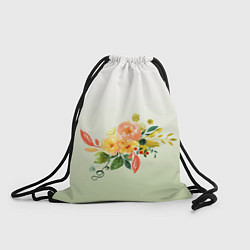 Рюкзак-мешок Букет рисунок, цвет: 3D-принт
