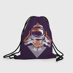 Рюкзак-мешок Космонавт ест бургер, цвет: 3D-принт