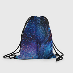 Рюкзак-мешок Синяя чешуйчатая абстракция blue cosmos, цвет: 3D-принт