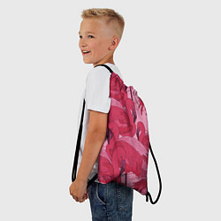 Рюкзак-мешок Розовые фламинго, цвет: 3D-принт — фото 2