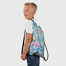 Рюкзак-мешок Фламинго, цвет: 3D-принт — фото 2