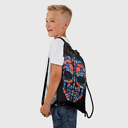 Рюкзак-мешок Череп мозаикой, цвет: 3D-принт — фото 2