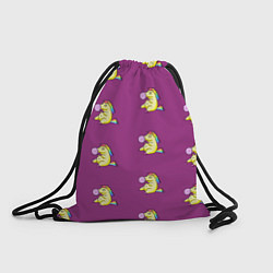 Рюкзак-мешок Фиолетовые пони, цвет: 3D-принт
