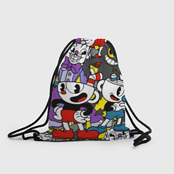Рюкзак-мешок Cuphead главные герои, цвет: 3D-принт