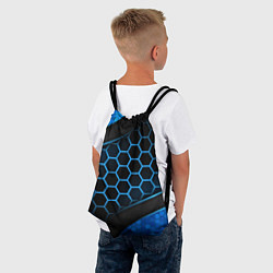 Рюкзак-мешок 3D luxury blue 3Д СОТЫ и плиты, цвет: 3D-принт — фото 2