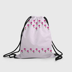 Рюкзак-мешок Розовые цветы pink flowers, цвет: 3D-принт