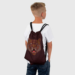 Рюкзак-мешок Морда медведя, цвет: 3D-принт — фото 2