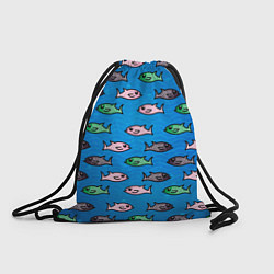 Рюкзак-мешок Рыбки, цвет: 3D-принт