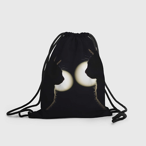 Мешок для обуви Пара Силуэты черных кошек / 3D-принт – фото 1