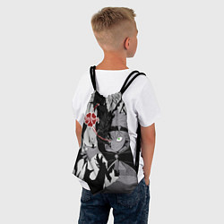 Рюкзак-мешок Черный Аста демон Чёрный клевер, цвет: 3D-принт — фото 2