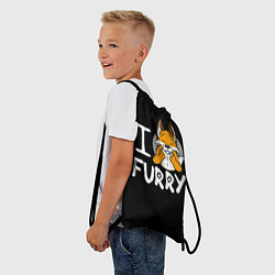 Рюкзак-мешок I love furry, цвет: 3D-принт — фото 2