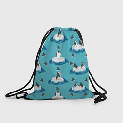 Рюкзак-мешок Пингвины, цвет: 3D-принт