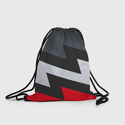 Рюкзак-мешок Черно-красные зигзаги, цвет: 3D-принт