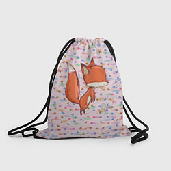 Рюкзак-мешок Лисичка и мышка, цвет: 3D-принт