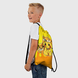 Рюкзак-мешок Пикачу и корги, цвет: 3D-принт — фото 2