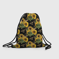 Мешок для обуви Fashion Sunflowers and bees