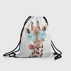 Рюкзак-мешок Жираф в очках, цвет: 3D-принт