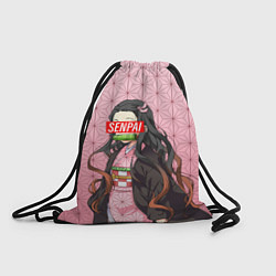 Рюкзак-мешок SENPAI NEZUKO НЕЗУКО ПАТТЕРН, цвет: 3D-принт
