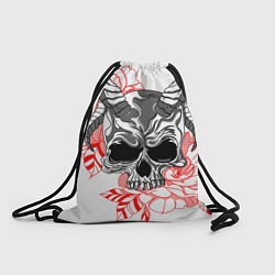 Рюкзак-мешок Череп с рогами, цвет: 3D-принт