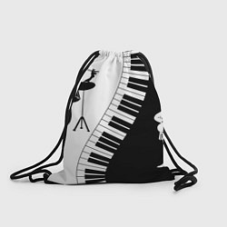Мешок для обуви Черно Белое пианино