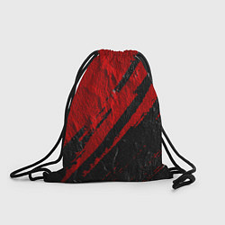 Рюкзак-мешок Красное чёрное 3D, цвет: 3D-принт