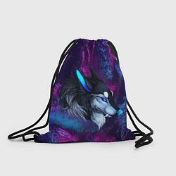 Рюкзак-мешок Синий волк, цвет: 3D-принт