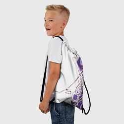 Рюкзак-мешок Фиолетовые нити, цвет: 3D-принт — фото 2