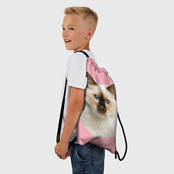 Рюкзак-мешок Пушистый кот, цвет: 3D-принт — фото 2