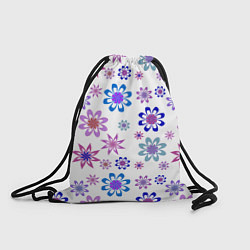 Рюкзак-мешок Паттерн цветы, цвет: 3D-принт